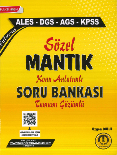 2025 Tüm Sınavlar Sözel Mantık Soru Bankası Tasarı Eğitim Yayınları YKS Fotokopi