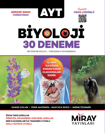 AYT Biyoloji 30 Deneme Miray Yayınları YKS Fotokopi