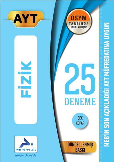 AYT Fizik Özel 25 Deneme PRF Paraf Yayınları YKS Fotokopi
