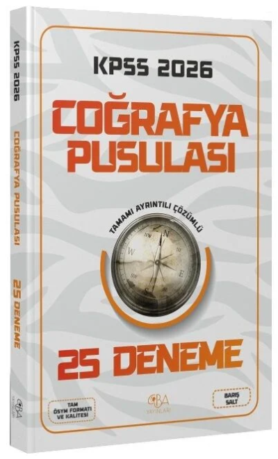 2026 KPSS Coğrafya Pusulası 25 Deneme Çözümlü CBA Yayınları YKS Fotokopi