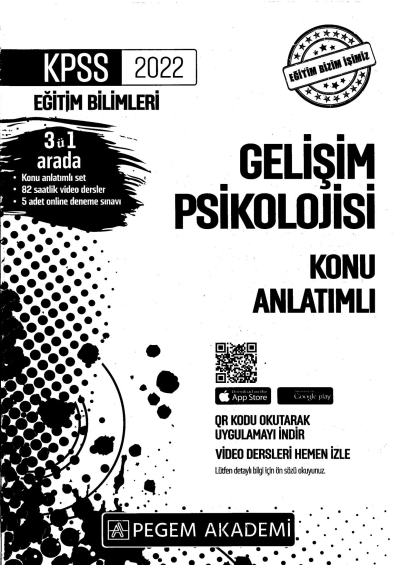 2022 KPSS Eğitim Bilimleri GELİŞİM PSİKOLOJİSİ KONU ANLATIM YKS Fotokopi