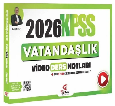 2026 KPSS Vatandaşlık Video Ders Notu Tekrar Akademi Yayınları YKS Fotokopi
