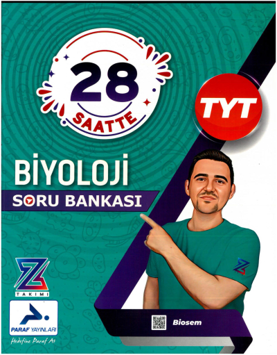 TYT 28 Saatte Biyoloji Soru Bankası PRF Paraf Yayınları YKS Fotokopi