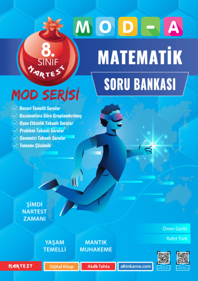 8. Sınıf Mod-a Matematik Soru Bankası Orta Nartest Yayınevi YKS Fotokopi