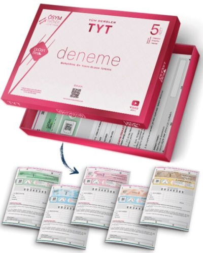 TYT Tüm Dersler 5'li Paket Deneme Video Çözümlü Üç Dört Beş Yayınları YKS Fotokopi