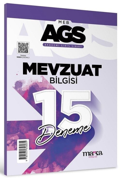 2025 MEB AGS Mevzuat Bilgisi 15 Deneme Tamamı Video Çözümlü Marka Yayınları YKS Fotokopi