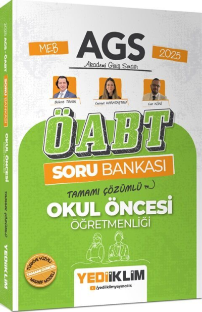 2025 MEB AGS ÖABT Okul Öncesi Öğretmenliği Tamamı Çözümlü Soru Bankası Yediiklim Yayınları YKS Fotokopi