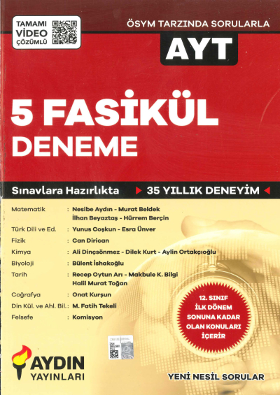 AYT 5 Fasikül Deneme YKS Fotokopi