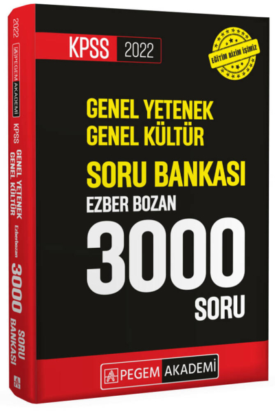 2022 KPSS Genel Yetenek Genel Kültür Soru Bankası Ezber Bozan 3000 Soru YKS Fotokopi