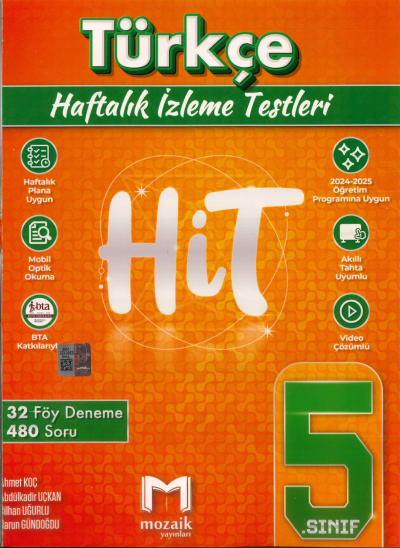 5. Sınıf Türkçe HİT 32 Deneme Mozaik Yayınları YKS Fotokopi