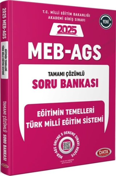 2025 MEB AGS Eğitimin Temelleri Türk Milli Eğitim Sistemi Soru Bankası Çözümlü Data Yayınları YKS Fotokopi