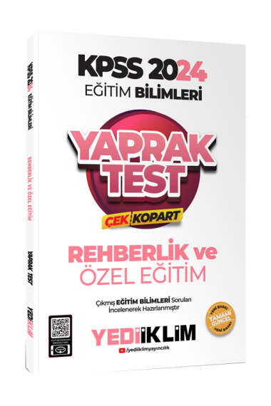 2024 KPSS Eğitim Bilimleri Rehberlik ve Özel Eğitim Çek Kopart Yaprak Test YKS Fotokopi