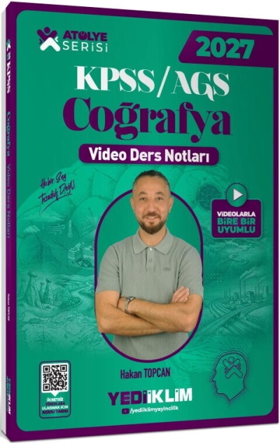 KPSS MEB-AGS Coğrafya Atölye Video Ders Notları Hakan Topcan Yediiklim Yayınları YKS Fotokopi