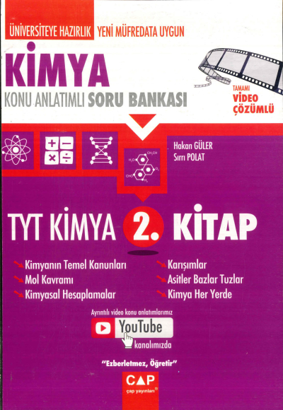 TYT KİMYA KONU ANLATIMLI SORU BANKASI 2. KİTAP YKS Fotokopi