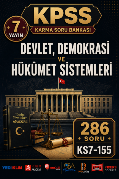 Devlet, Demokrasi ve Hükûmet Sistemleri 7 Yayın 286 Soru YKS Fotokopi