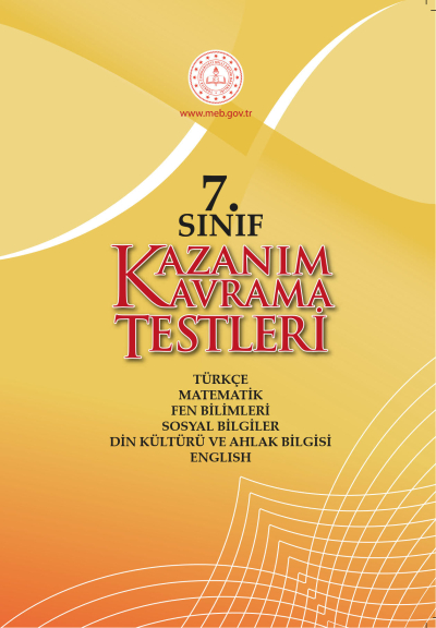7. Sınıf Kazanım Kavrama Testleri (Tüm Dersler) YKS Fotokopi