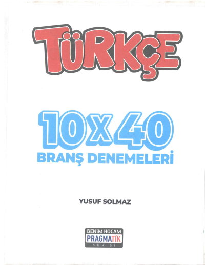 TYT Çevir Matematik 10 Deneme Çevir Türkçe 10 Deneme Pragmatik Serisi YKS Fotokopi