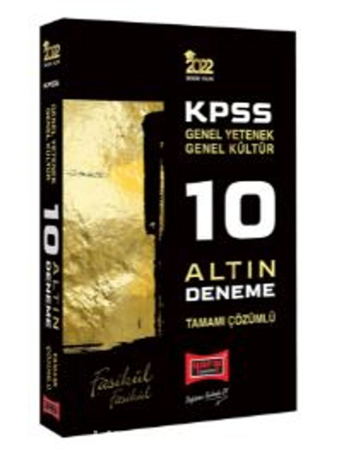 2022 KPSS GY GK Tamamı Çözümlü 10 Altın Deneme YKS Fotokopi
