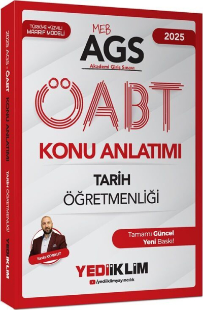 2025 MEB AGS ÖABT Tarih Öğretmenliği Konu Anlatımı Yediiklim Yayınları YKS Fotokopi