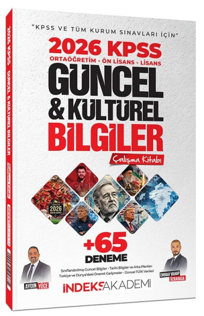 2026 KPSS Güncel ve Kültürel Bilgiler Çalışma Kitabı 65 Deneme İlaveli İndeks Akademi Yayıncılık YKS Fotokopi