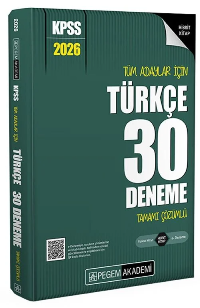 2026 KPSS Tüm Adaylar İçin Türkçe 30 Deneme Tamamı Çözümlü Pegem Yayınları YKS Fotokopi