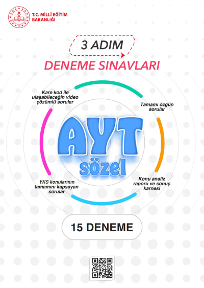 3 Adım Deneme Sınavları AYT Sözel 15 Deneme YKS Fotokopi