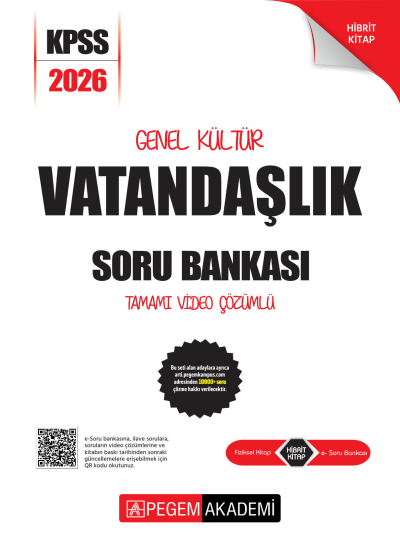 VATANDAŞLIK 2026 KPSS Genel Yetenek Genel Kültür Soru Bankası Modüler Çözümlü Pegem Akademi Yayınları YKS Fotokopi