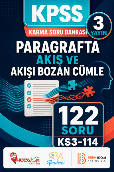Paragrafta Akış ve Akışı Bozan Cümle 3 Yayın 122 Soru (Benim Hocam - CBA - Hoca Kafası Yayınları)