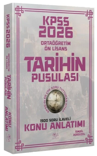 2026 KPSS Ortaöğretim Önlisans Tarihin Pusulası Konu Anlatımı CBA Yayınları YKS Fotokopi
