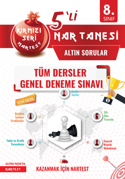 8. Sınıf Nar Tüm Dersler 5 Deneme Nartest Yayınları YKS Fotokopi