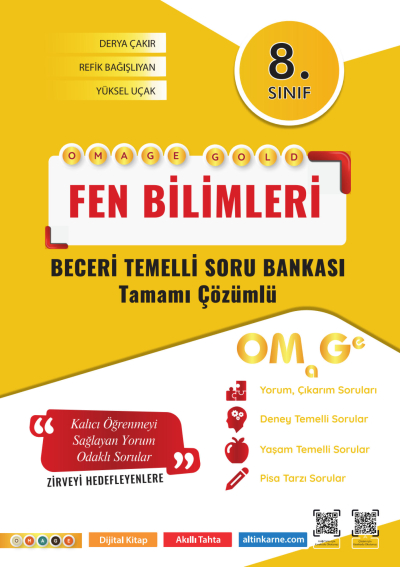 8. Sınıf Omage Gold Fen Bilimleri Soru Bankası Omage Yayınları YKS Fotokopi