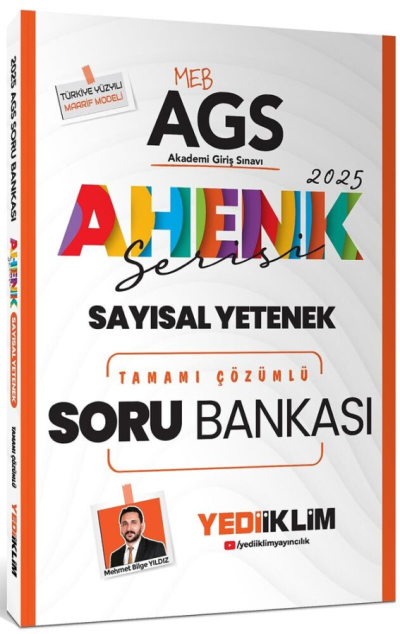2025 MEB AGS Sayısal Yetenek Ahenk Serisi Tamamı Çözümlü Soru Bankası Yediiklim Yayınları YKS Fotokopi