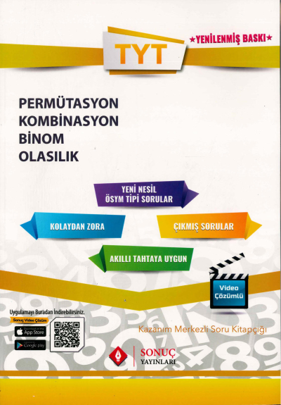 TYT PERMÜTASYON KOMBİNASYON BİNOM OLASILIK SORU KİTAPÇIĞI YKS Fotokopi
