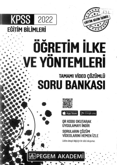 2022 KPSS Eğitim Bilimleri ÖĞRETİM İLKE VE YÖNTEMLERİ SORU BANKASI YKS Fotokopi
