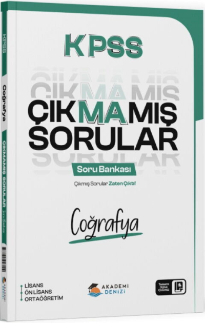 KPSS Coğrafya Çıkmamış Sorular Soru Bankası Akademi Denizi YKS Fotokopi