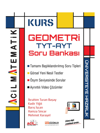 TYT AYT Geometri KURS Soru Bankası Acil Yayınları YKS Fotokopi