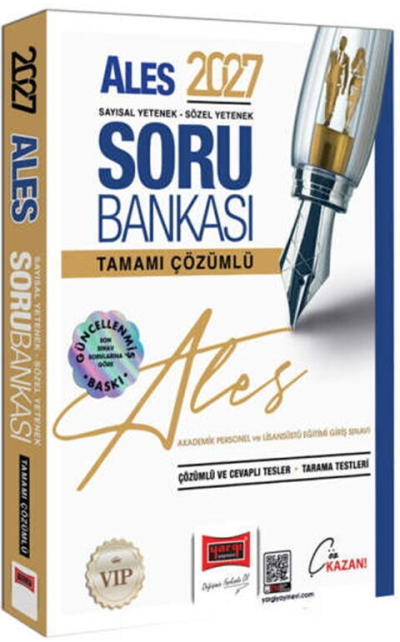2027 ALES VİP Sayısal-Sözel Yetenek Tamamı Çözümlü Soru Bankası Yargı Yayınları YKS Fotokopi