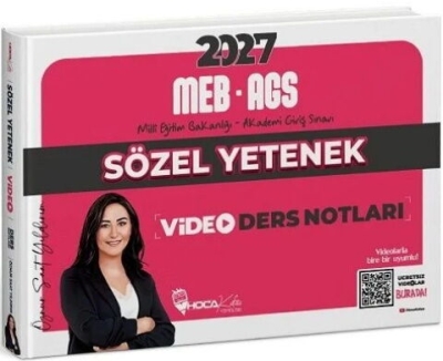 MEB-AGS Sözel Yetenek Video Ders Notları - Öznur Saat Yıldırım Hoca Kafası Yayınları YKS Fotokopi