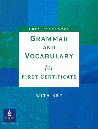 Grammar and Vocabulary for First Certificate With Key YKS Fotokopi
