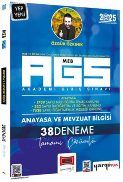 2025 MEB-AGS Anayasa ve Mevzuat Bilgisi Tamamı Çözümlü 38 Deneme Yargı Yayınları YKS Fotokopi