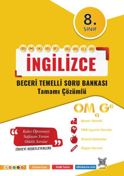 8.Sınıf İngilizce Motivasyon Soru Bankası Omage Yayınları YKS Fotokopi