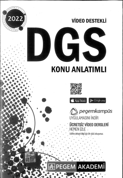 DGS KONU ANLATIMLI VİDEO DESTEKLİ YKS Fotokopi
