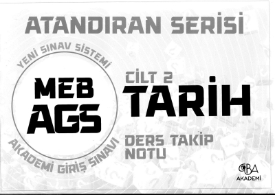 2025 MEB AGS Tarih Ders Takip Notu CİLT 2 CBA Akademi YKS Fotokopi