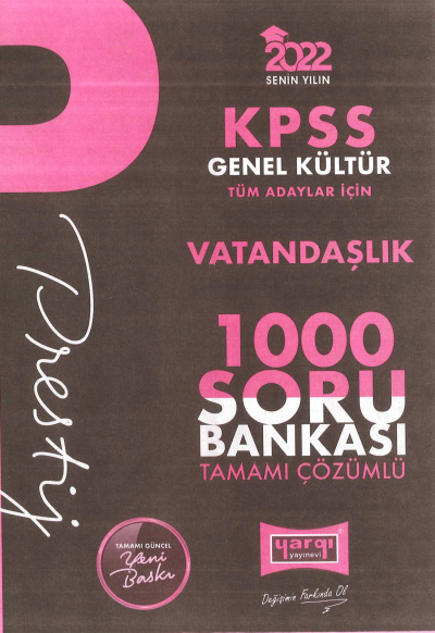 PRESTİJ VATANDAŞLIK TAMAMI ÇÖZÜMLÜ SORU BANKASI YKS Fotokopi