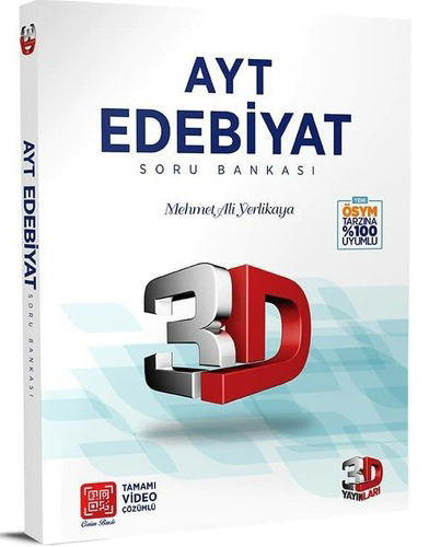 AYT Edebiyat 3D Tamamı Video Çözümlü Soru Bankası YKS Fotokopi