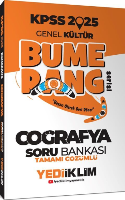 2025 KPSS Genel Kültür Bumerang Coğrafya Tamamı Çözümlü Soru Bankası Yediiklim Yayınları YKS Fotokopi