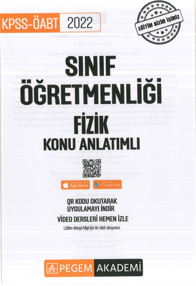 SINIF ÖĞRETMENLİĞİ FİZİK KONU ANLATIMLI YKS Fotokopi