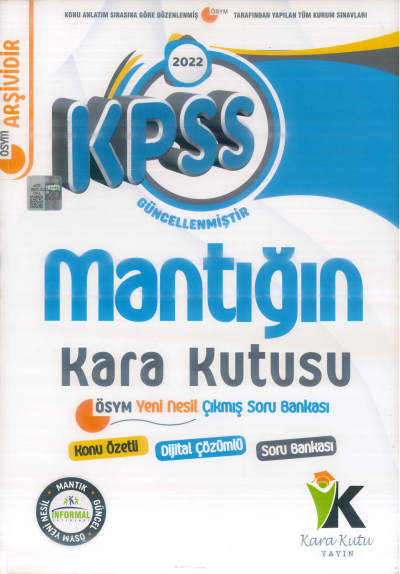 MANTIĞIN KARA KUTUSU KONU ÖZETLİ ÇIKMIŞ SORULAR YKS Fotokopi