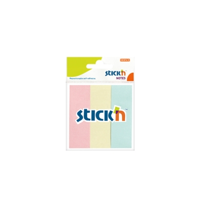 3 Pastel Renk Kağıt Ayraç 50 Yaprak 76x25 Yapışkanlı Not Kağıdı YKS Fotokopi