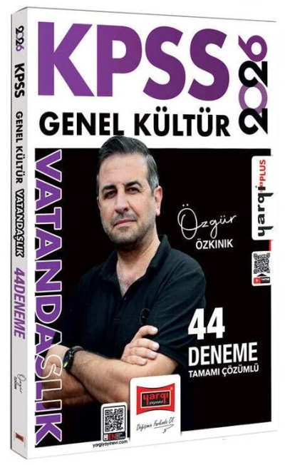 2026 KPSS Genel Kültür Tamamı Çözümlü Vatandaşlık 44 Deneme (Özgür Özkınık) Yargı Yayınları YKS Fotokopi
